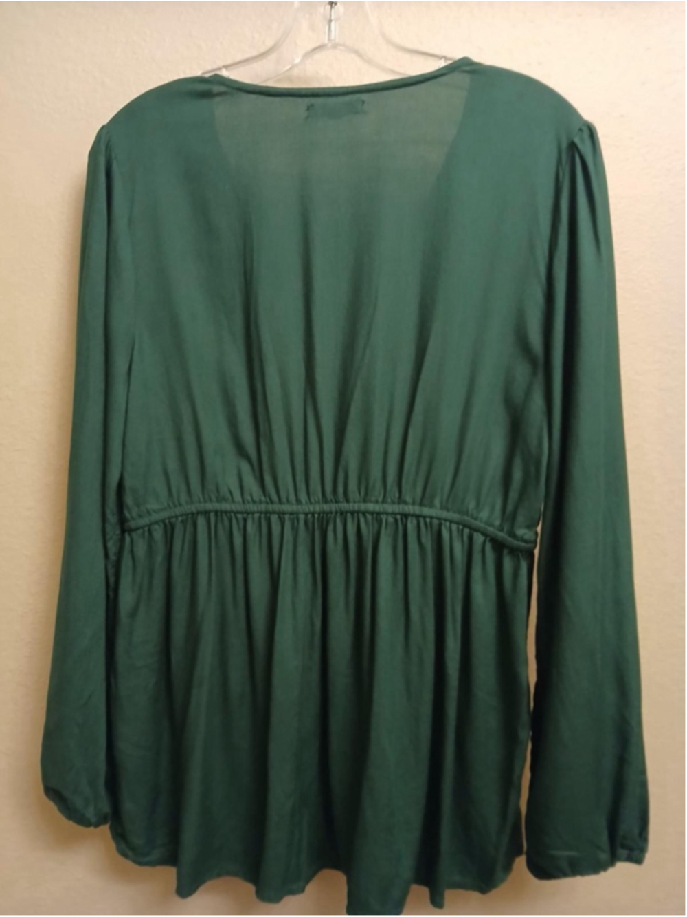 Maurices Women's Green Boho Peasant Top with Crochet Detail – Size M (30 JC) - Picture 9 of 9